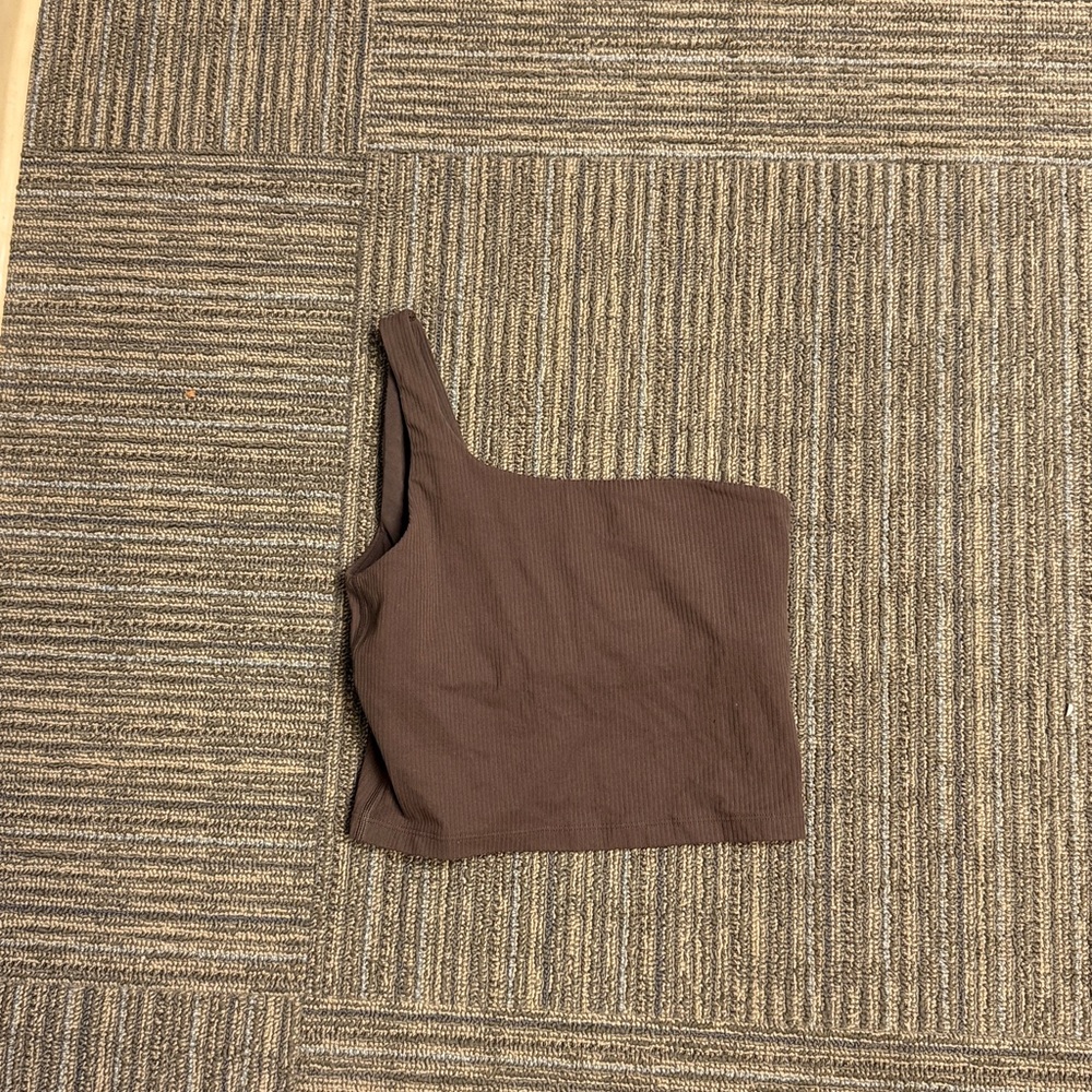 Lululemon Brown One-Shoulder Top size 4